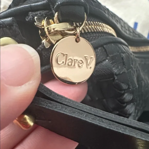 Excellent condition Clare V petite Jeanne in black woven - Picture 4 of 5